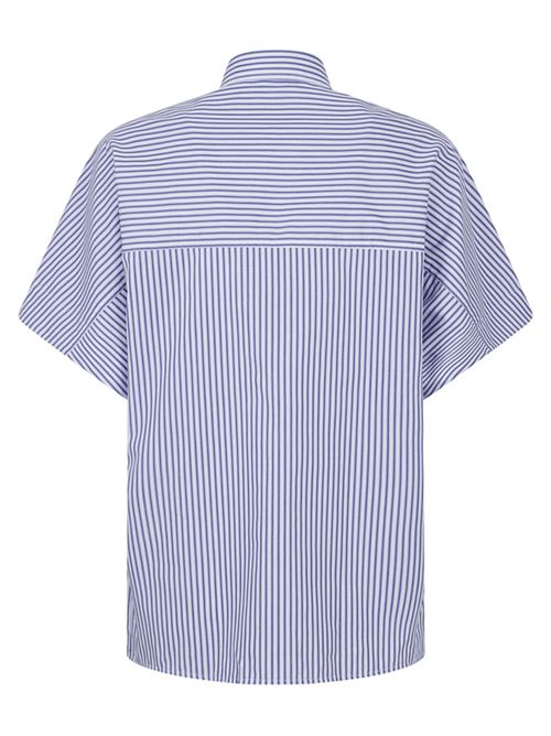 camicia donna righe cotone bianco/blu oceano FAY | NCWA2505660XBIU604